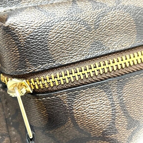 COACH F32200 Charlie Signature Backpack Bag PVC/Leather Brown - Picture 11 of 16